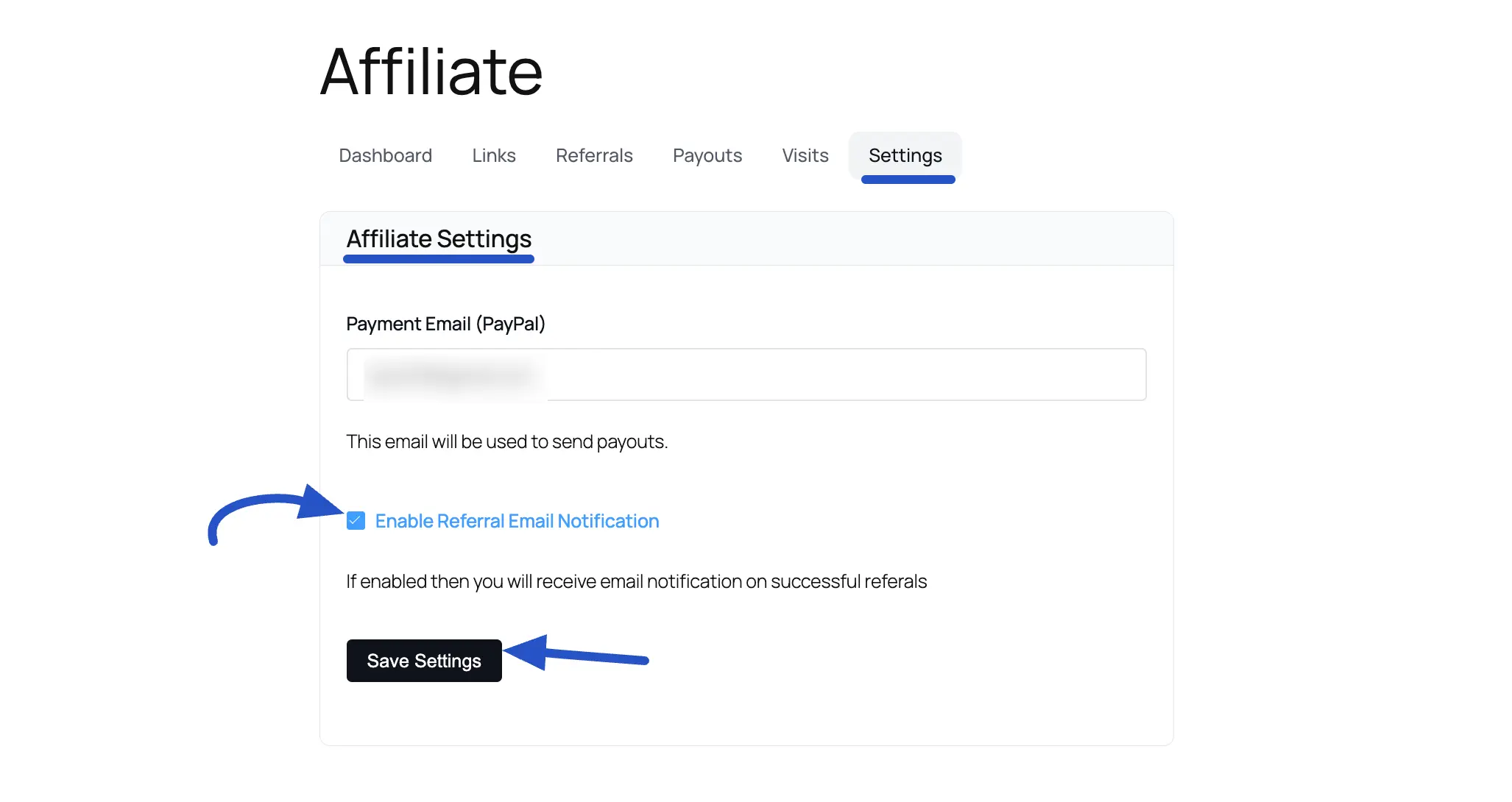 User Portal Settings