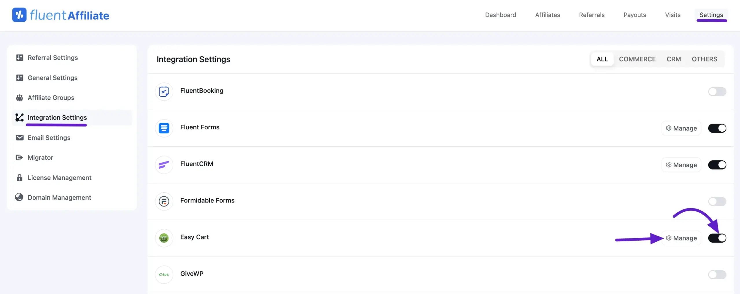 Integration Settings
