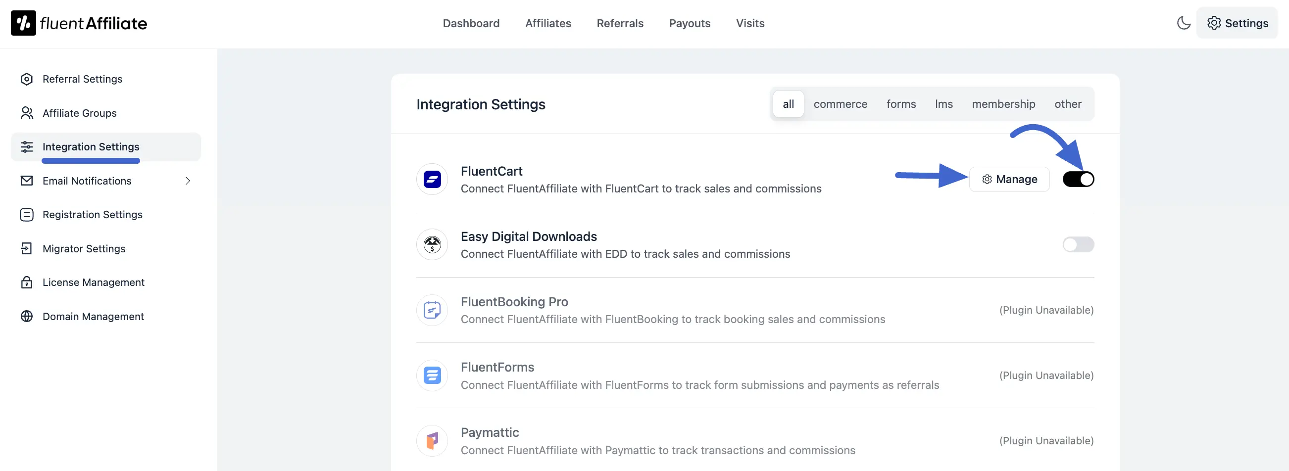Integration Settings