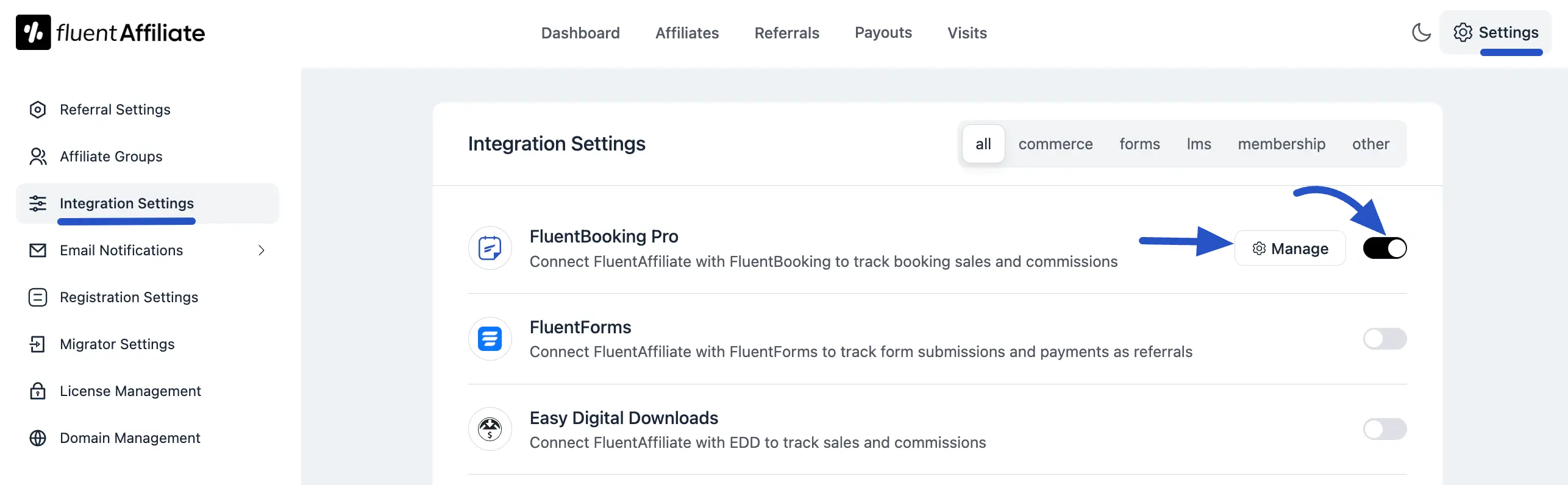 Integration Settings