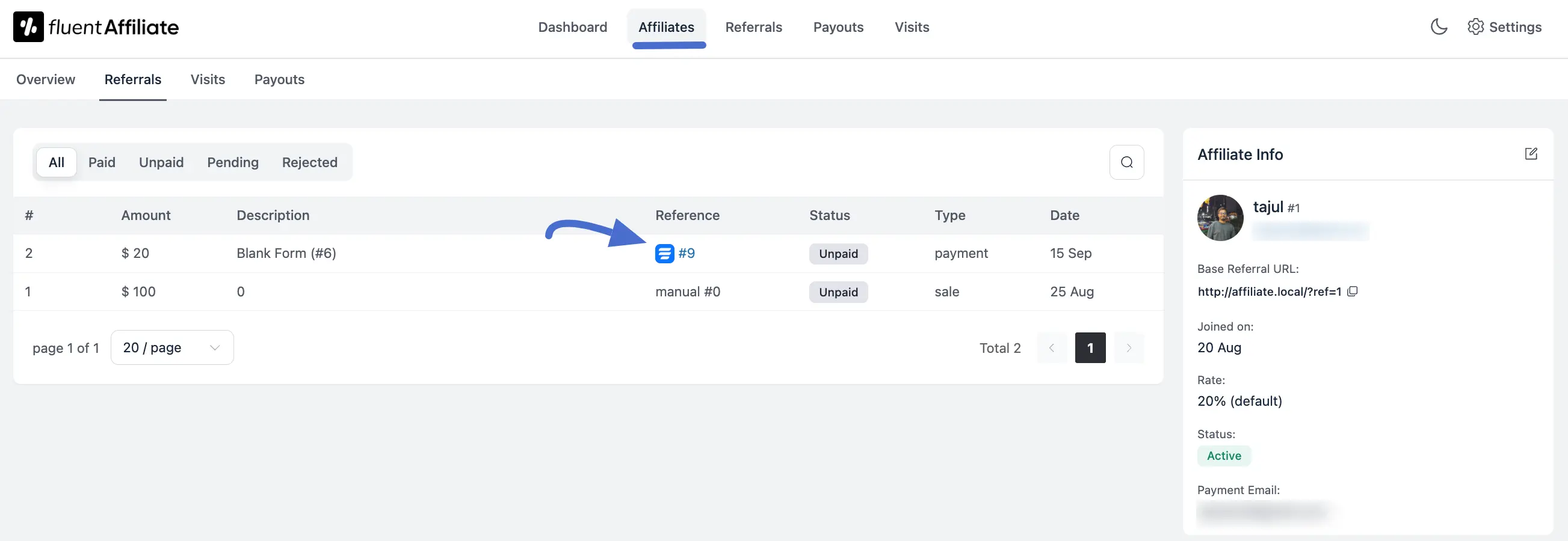Fluent Forms Referral