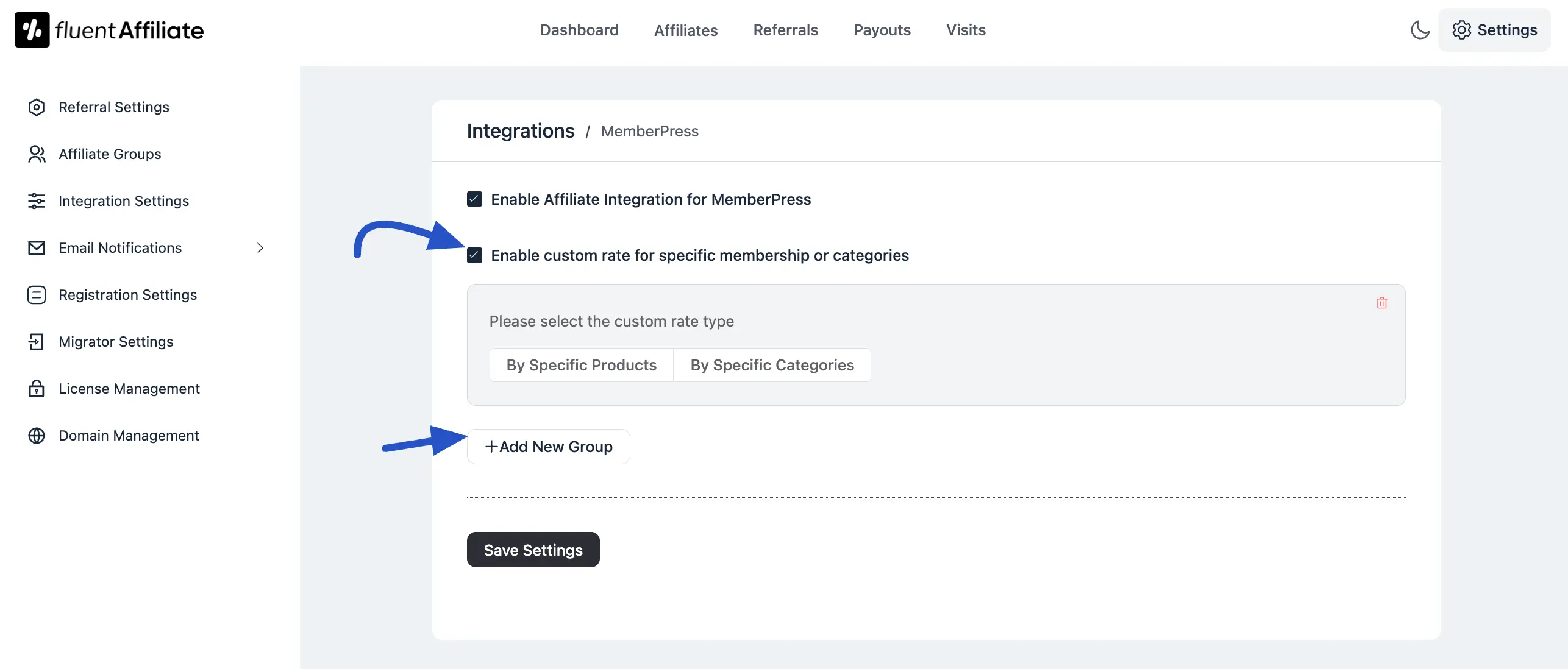 MemberPress Settings
