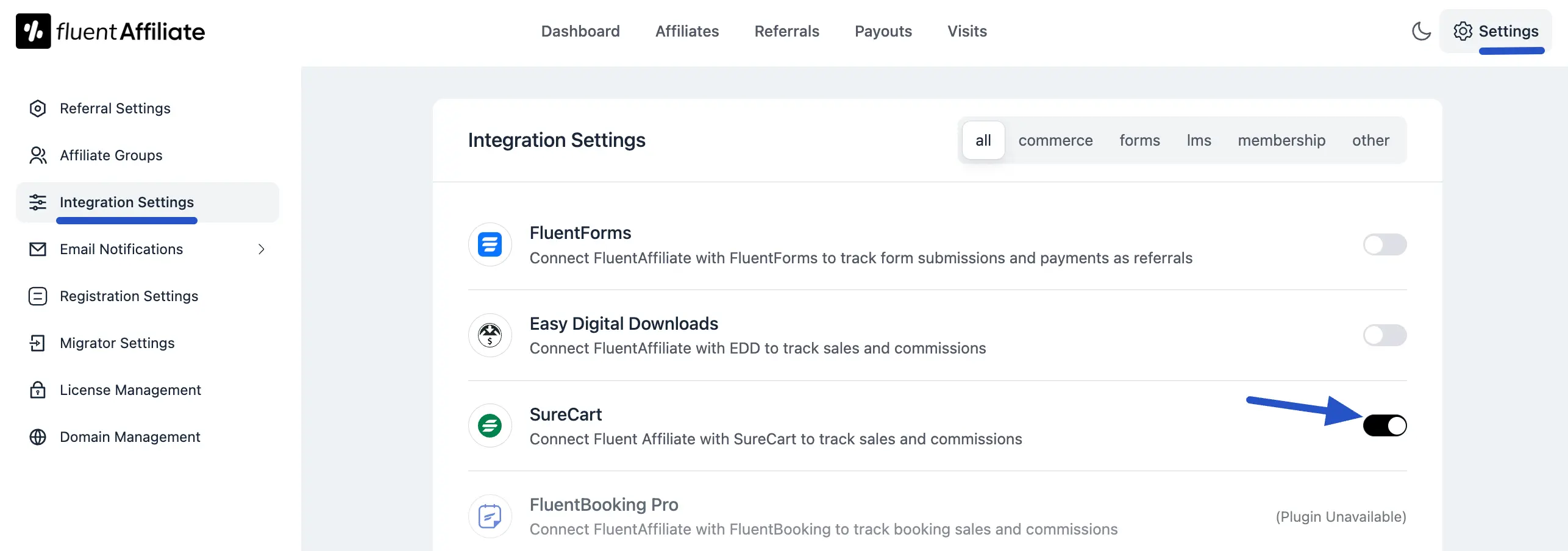 Integration Settings