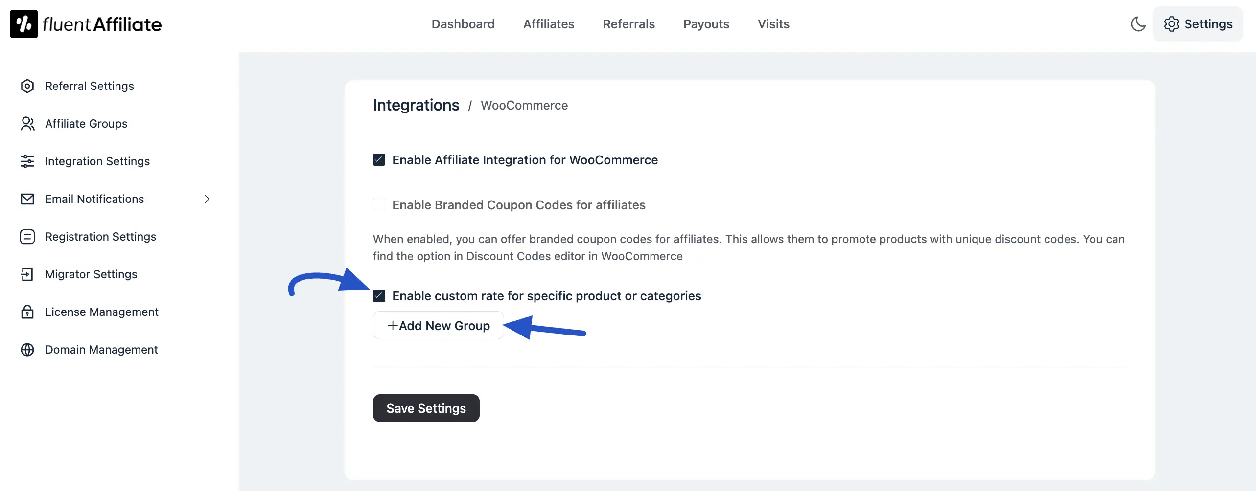 Integration Settings