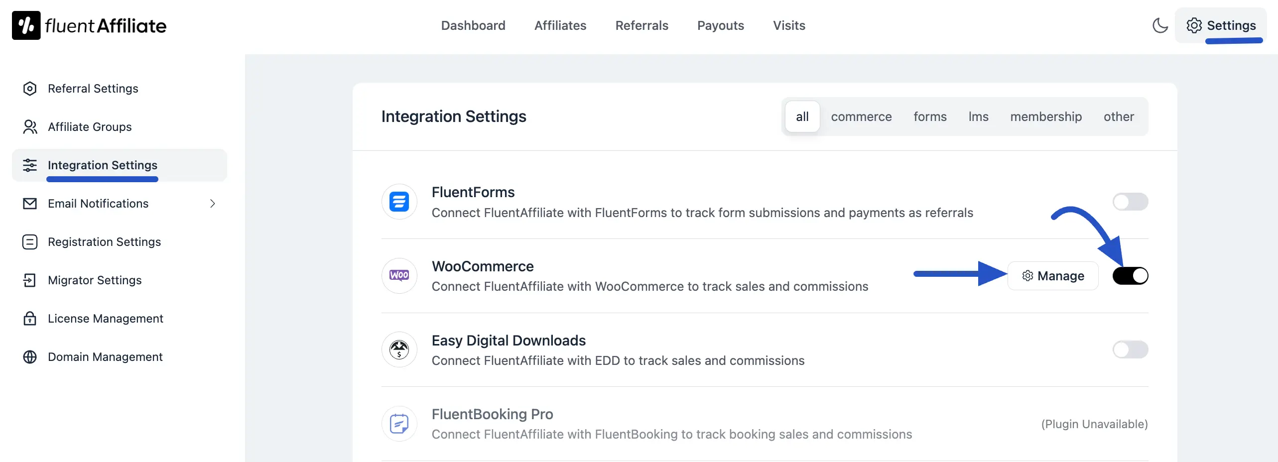 Integration Settings