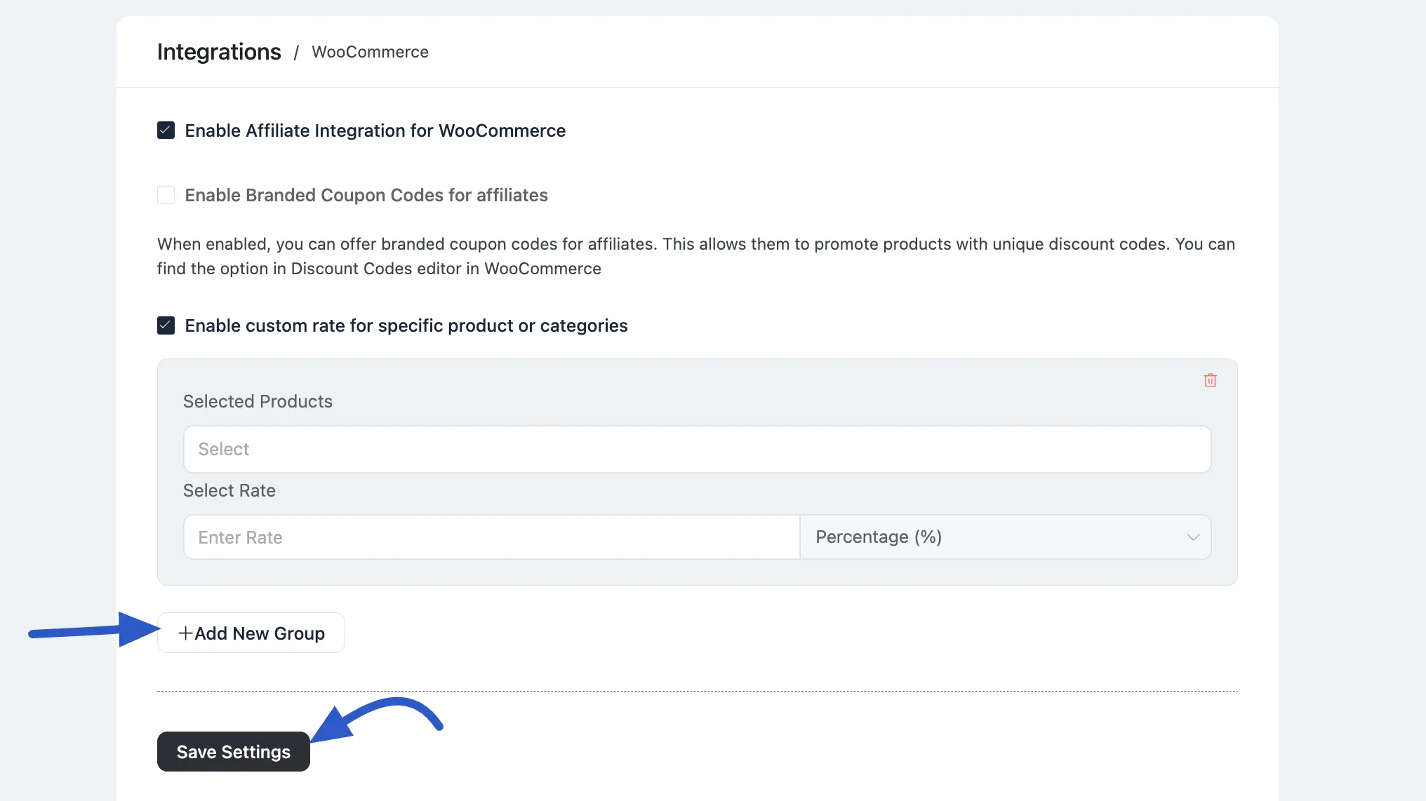 Integration Settings