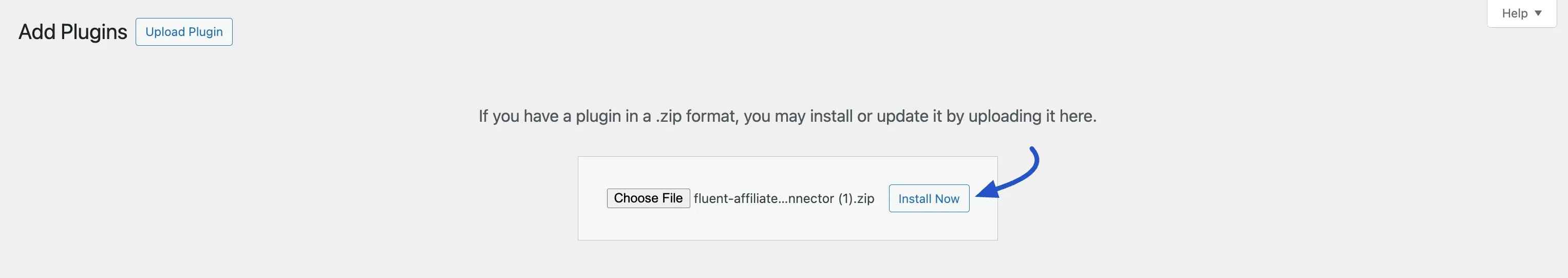 Installing FluentConnect Addon